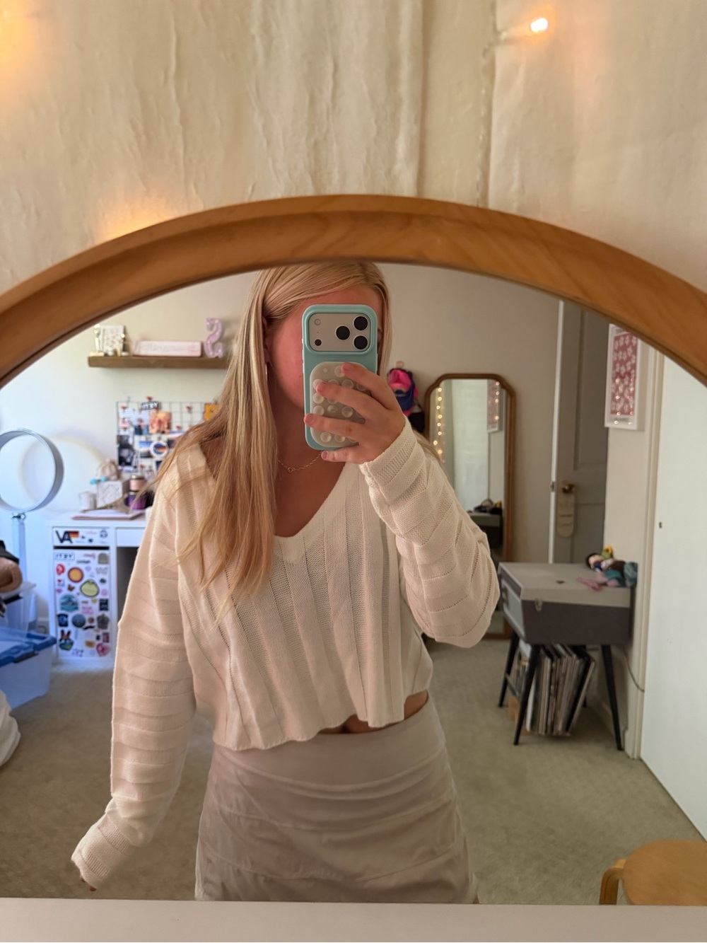 forever 21 white sweater